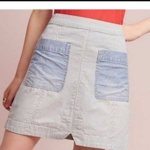 Anthropologie Pilcro denim A line skirt Pockets